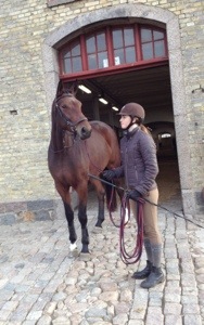 Utanför stostallet där hon får fortsätta att bo ett tag till